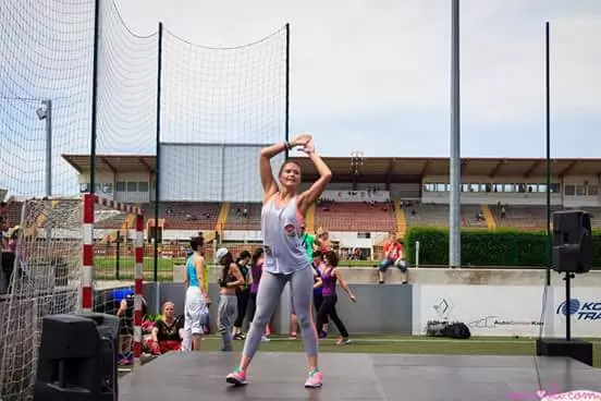 Ivana sa svojim zumblaicama na humanitarnom Zumbatonu u Varaždinu