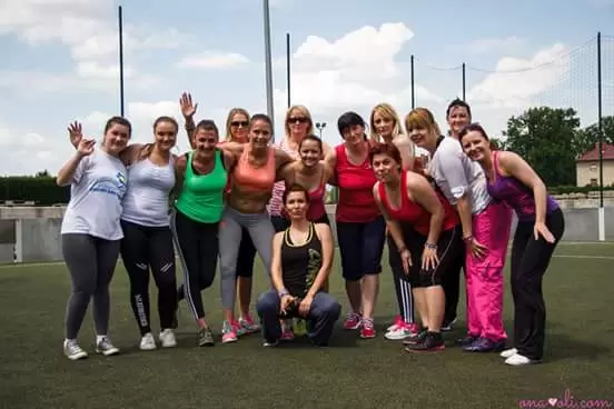 Ivana sa svojim zumblaicama na humanitarnom Zumbatonu u Varaždinu