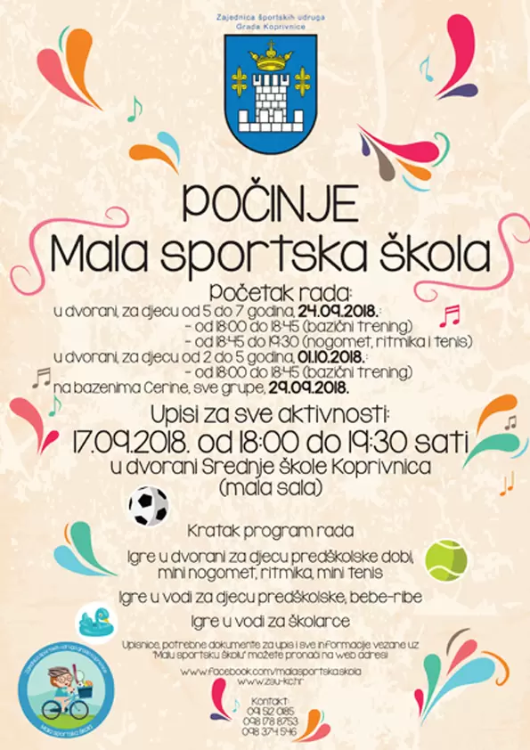 Mala sportska škola | Upisi 2018.